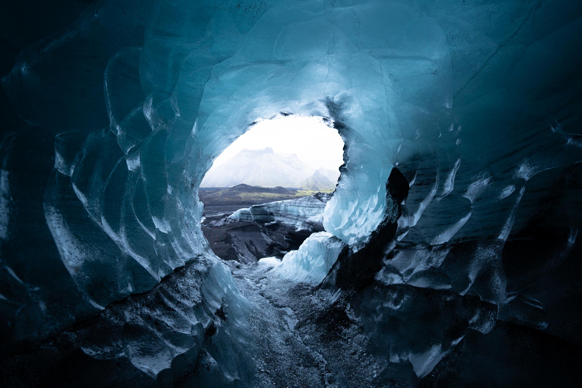 Island Blue Ice Cave